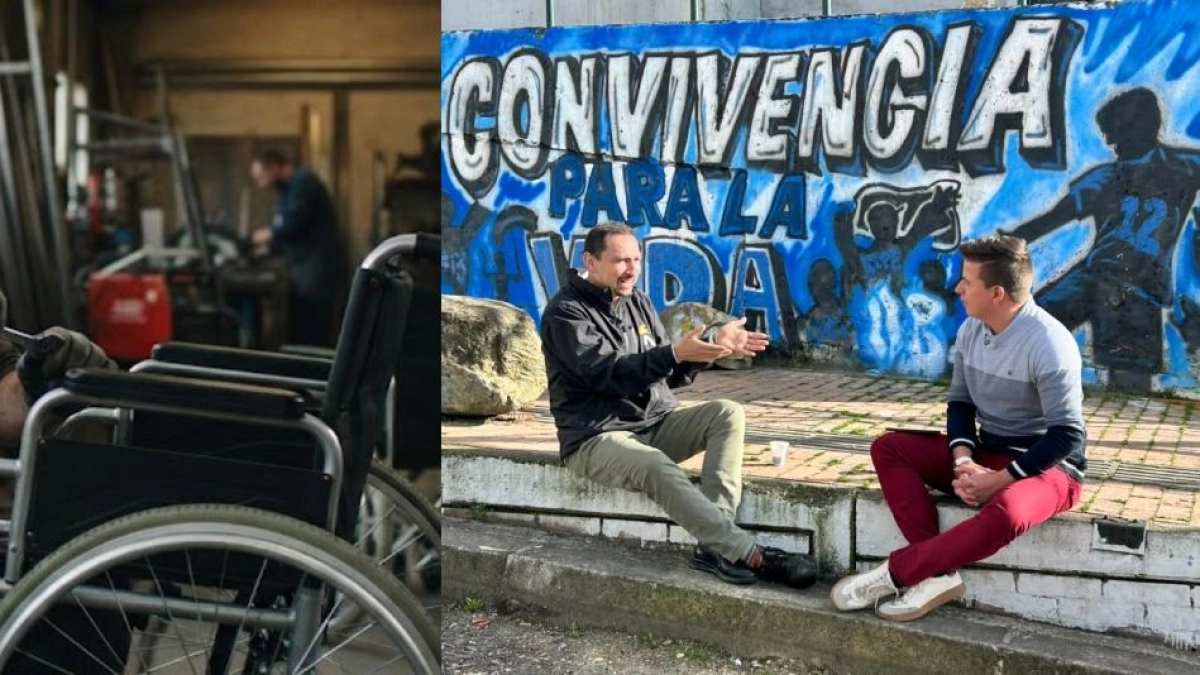 La historia del barrista que tenía comparendos por riñas y ahora trabaja en la alcaldía fabricando sillas de ruedas