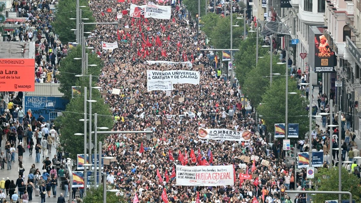 70.000 personas marchan en Madrid tras el rechazo del Congreso a medidas para afrontar la crisis de la vivienda: ¿habrá una huelga general?