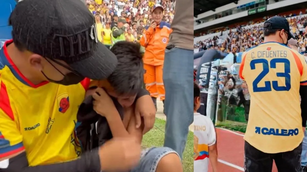Camilo Cifuentes se mostró en público en el estadio de Manizales por una causa benéfica y regaló camisetas en las tribunas: ‘Gracias por tanto amor’