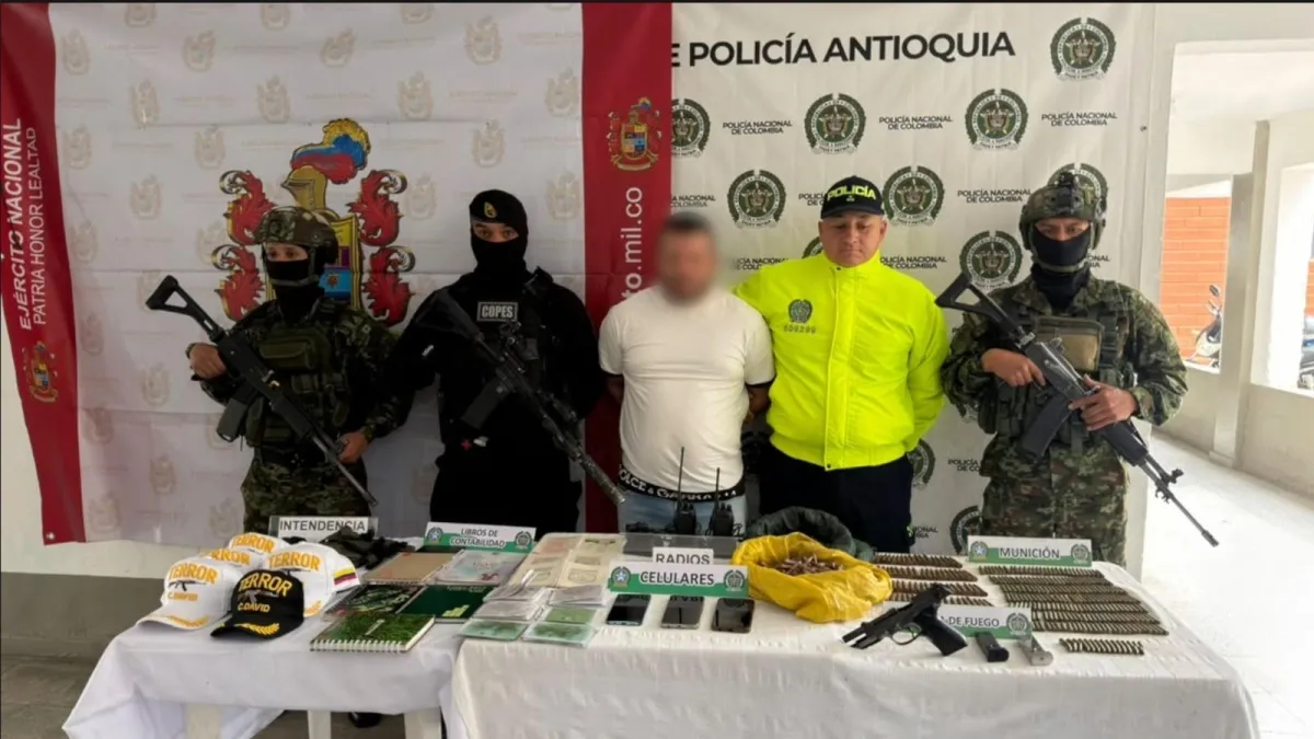 Capturan a alias Piloto, señalado de manejar extorsiones del ‘clan del Golfo’ en Antioquia