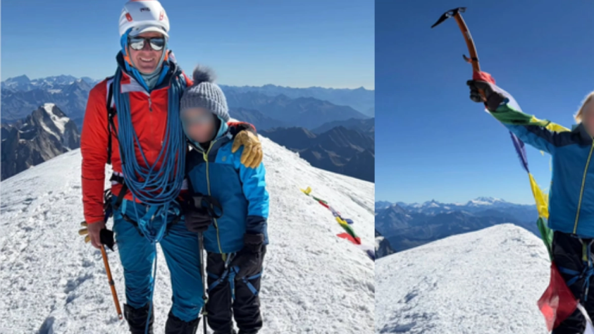 Padre e hijo están a punto de romper un nuevo récord mundial al recorrer tres países y escalar tres montañas