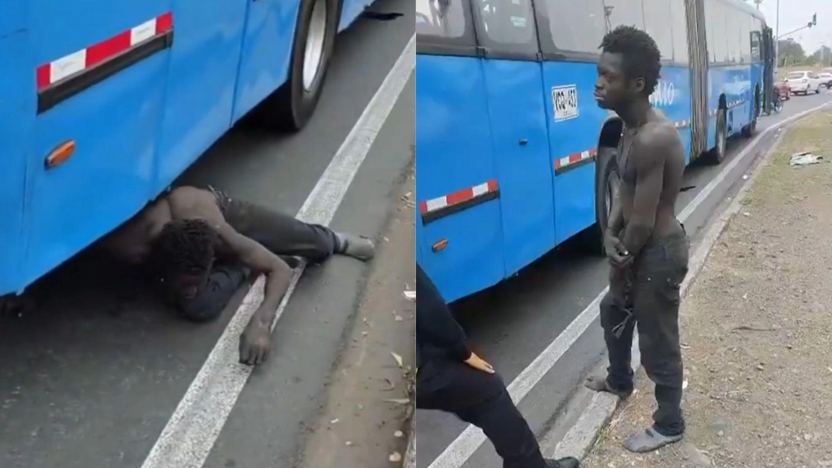 Habitante de calle se quedó dormido debajo de un bus del Mio en Cali y recorrió varios kilómetros antes de que ciudadanos alertaran al conductor