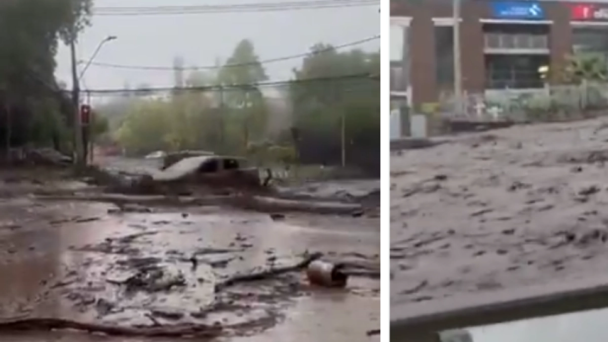 Videos | Emergencia en Chile por fuertes lluvias que dejan inundaciones y carros atrapados en las calles: presidente Kast decreta estado de catástrofe