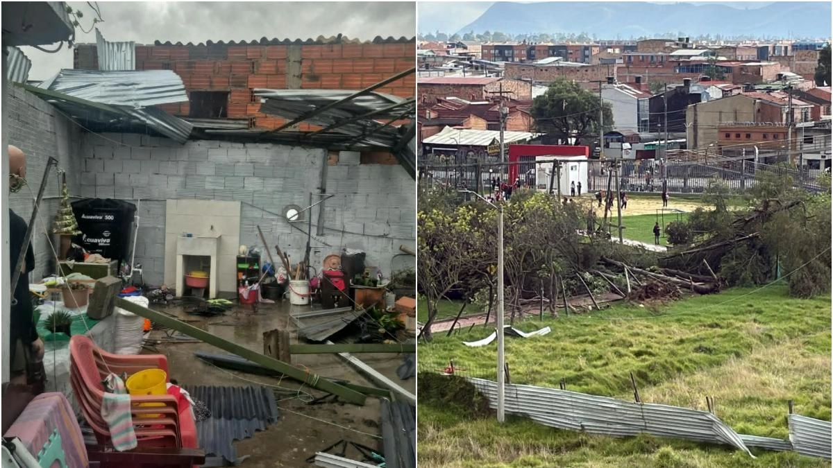 Videos | Fuerte vendaval en Funza dejó viviendas afectadas, árboles caídos y daños en varios sectores: así se vivió