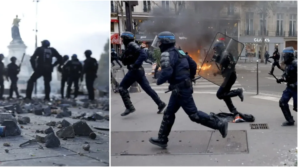 Francia registra 1.200 detenidos y 150 policías heridos tras una jornada de protestas marcada por incidentes y daños materiales