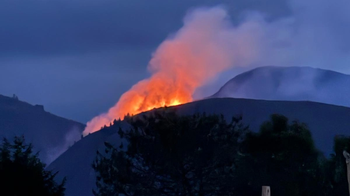 Reportan incendio forestal en Villa de Leyva, Boyacá: la emergencia se presenta en la parte alta del sector de Boquerón
