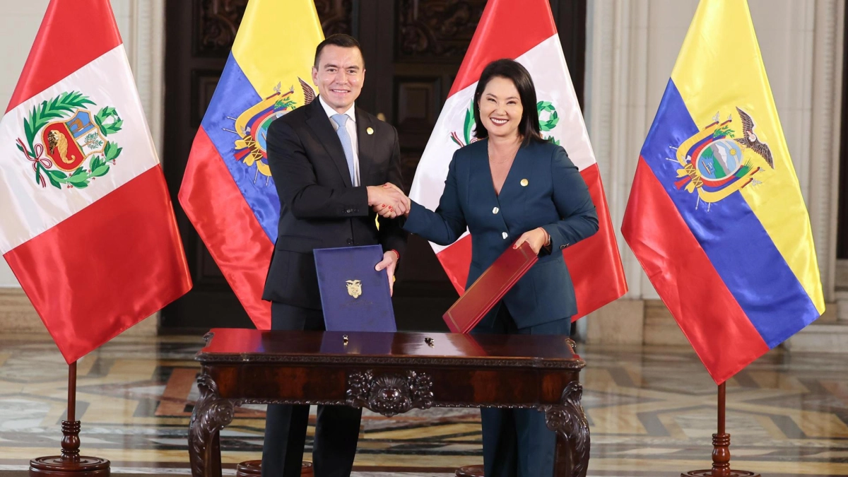 Presidentes Keiko Fujimori y Daniel Noboa acuerdan una lucha conjunta de Perú y Ecuador contra el crimen organizado