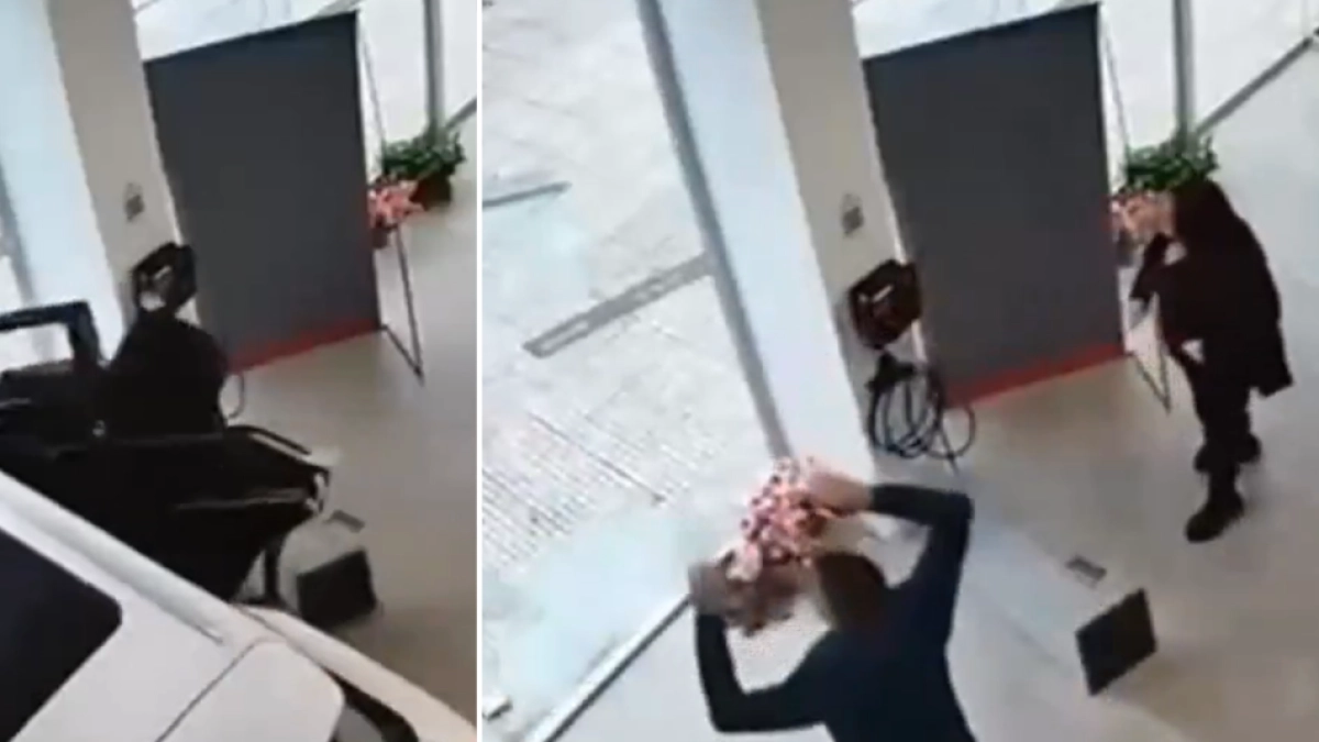 Video | Hombre probó un carro eléctrico en Argentina, no pudo controlarlo, aceleró de más y salió por la ventana del concesionario: acabó en un árbol