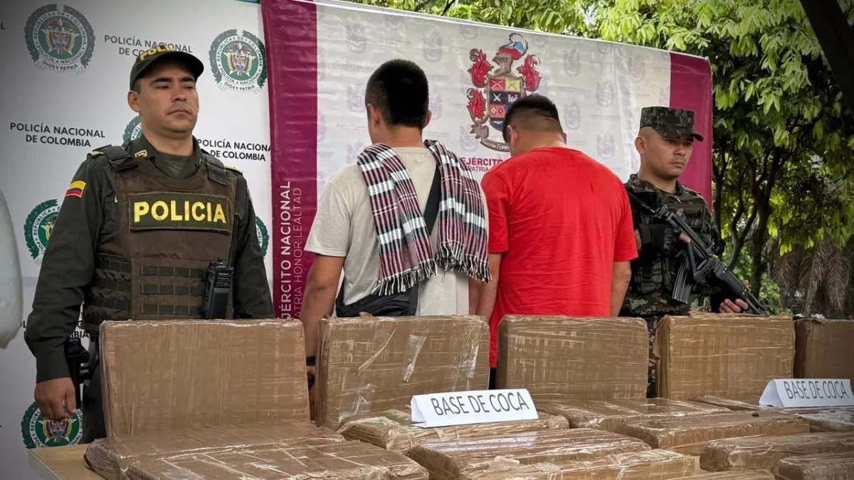 Incautan 127 kilos de presunta pasta base de coca en Caquetá: dos personas fueron capturadas