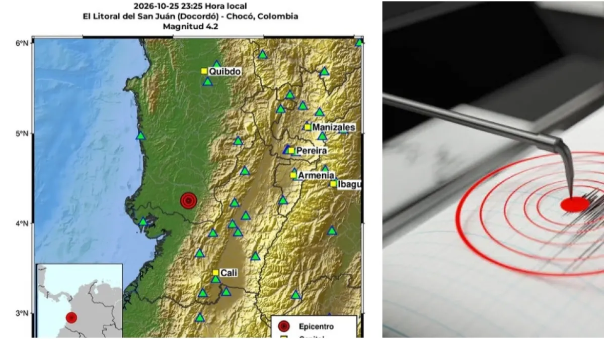 SGC Reports Magnitude 4.2 Earthquake in Chocó