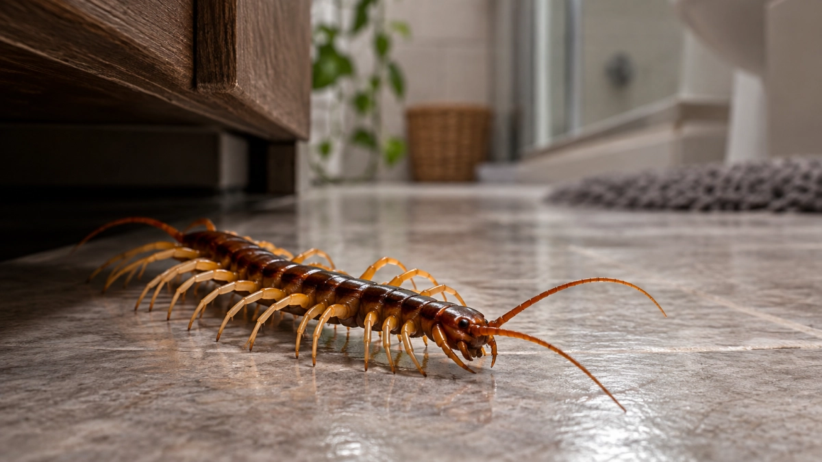 ¿Por qué aparecen ciempiés en la casa? Su presencia puede revelar problemas de humedad y otros insectos