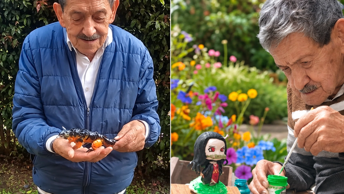 Adulto mayor de Mosquera conmueve en redes con su historia: junto a su familia convierte botellas recicladas en figuras 3D y es el motor del negocio