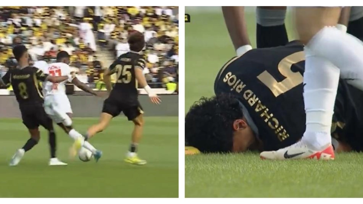 Video | Richard Ríos prende las alarmas en la Selección Colombia al sufrir dolorosa lesión en partido del Al-Ittihad
