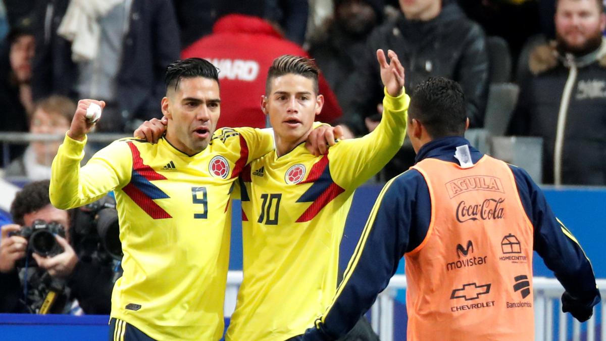 Llegada de James y Falcao a la concentración de la Selección Colombia ...
