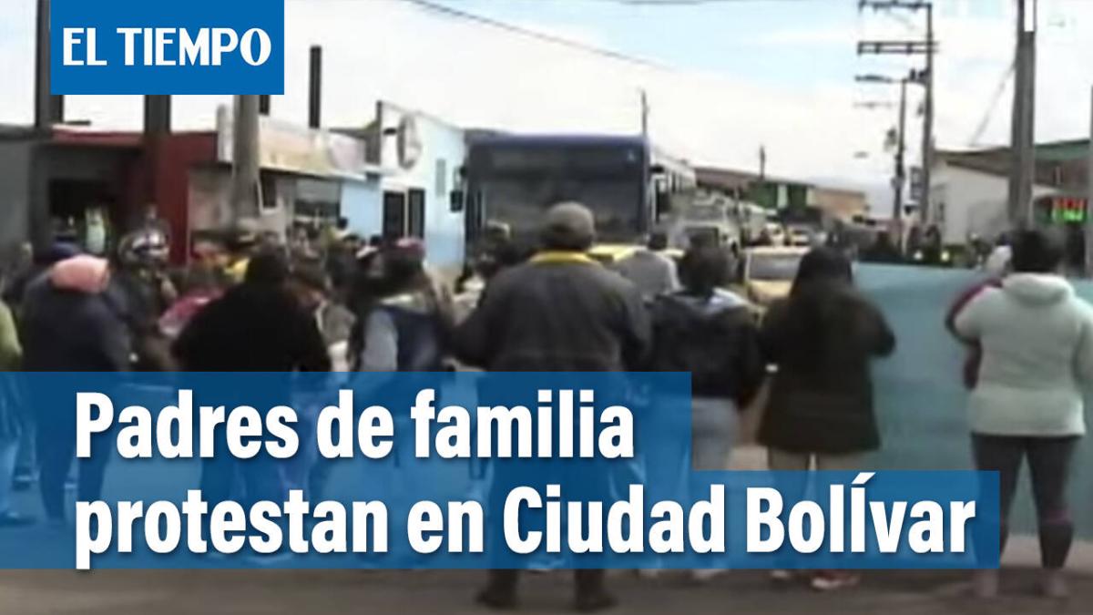 Padres de familia protestan por mal estado de un colegio en Ciudad Bolívar