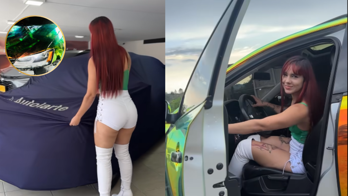Influencer Yulieth Guzmán estrenó carro en Rionegro, pero terminó  accidentado