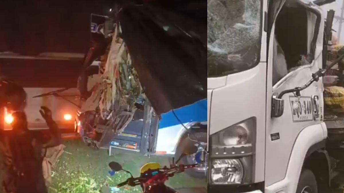 Aparatoso accidente de bus y camión en vía Tunja - Bogotá deja heridos ...