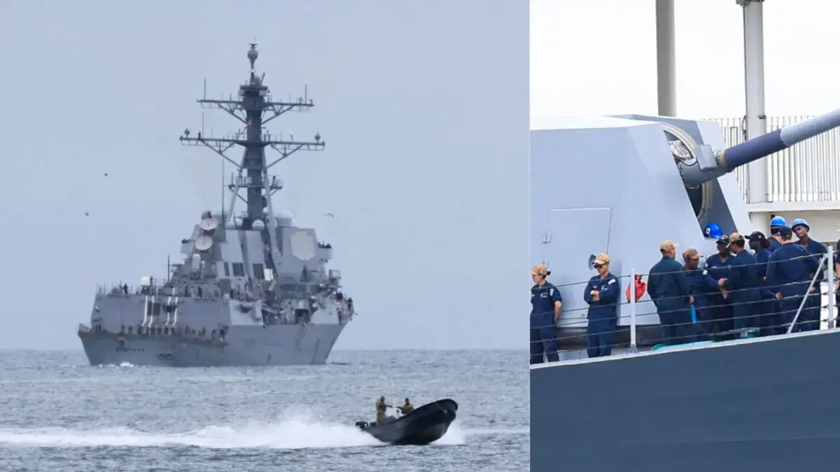 Cómo es el poderoso buque USS Sampson, el avanzado destructor antimisiles de Estados Unidos que llegó a Panamá: imágenes