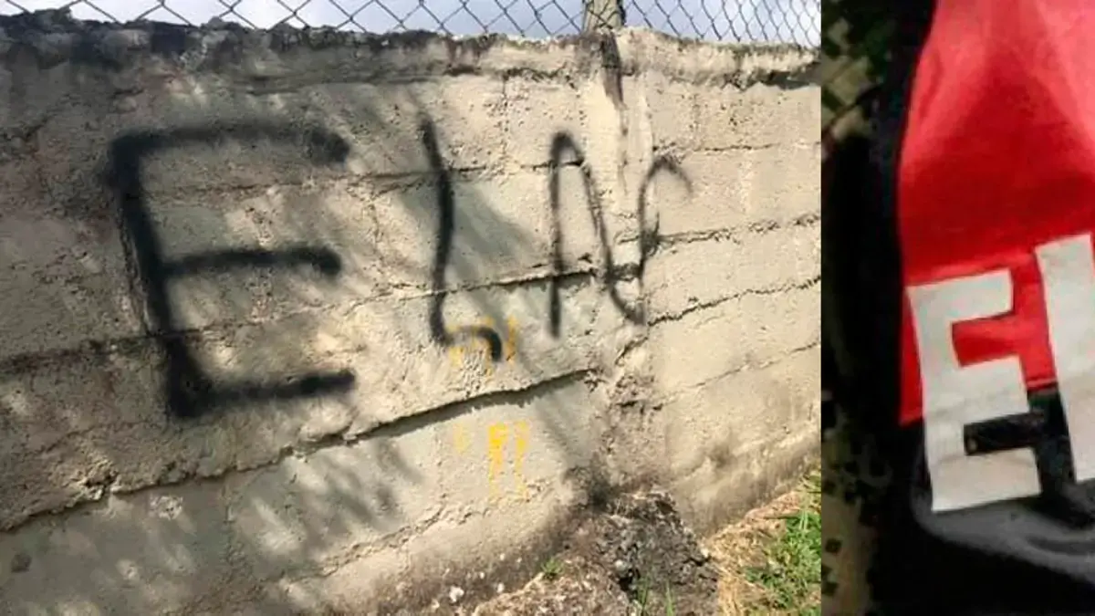 Hay alerta por aparición de grafitis alusivos al Eln cerca de una escuela en San Antonio de Prado, zona rural de Medellín