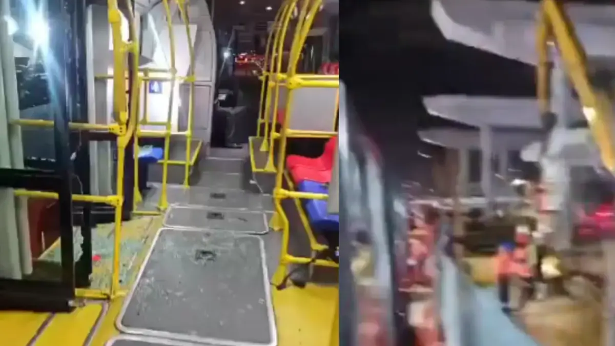 Accidente en obras del Metro de Bogotá dejó cuatro heridos tras caída de maquinaria sobre bus de TransMilenio