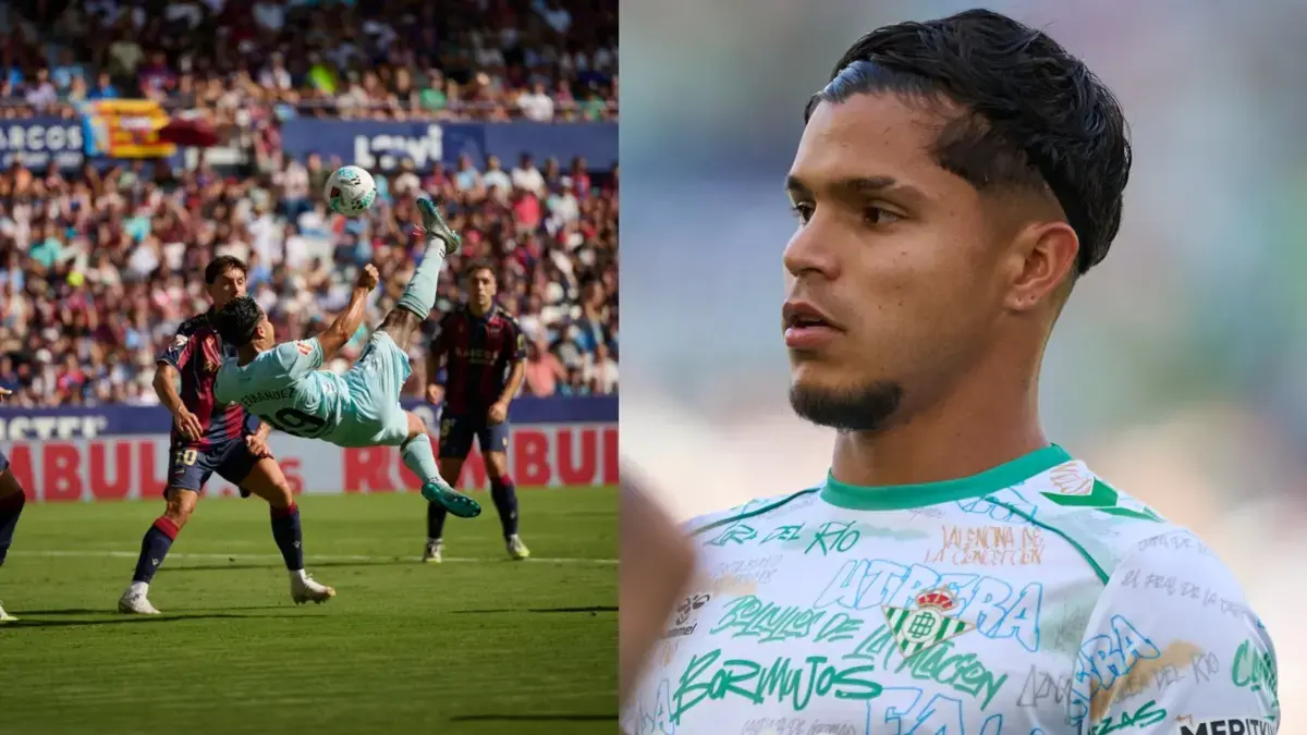 Video | Juan Camilo 'Cucho' Hernández le dio vida al Betis y anotó un golazo en el complicado empate contra el Levante en la Liga de España