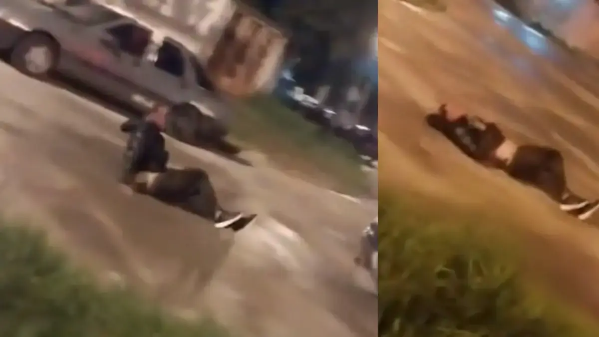 Video | Vecinos descubren a presunto ladrón y lo arrastran varias cuadras en una camioneta