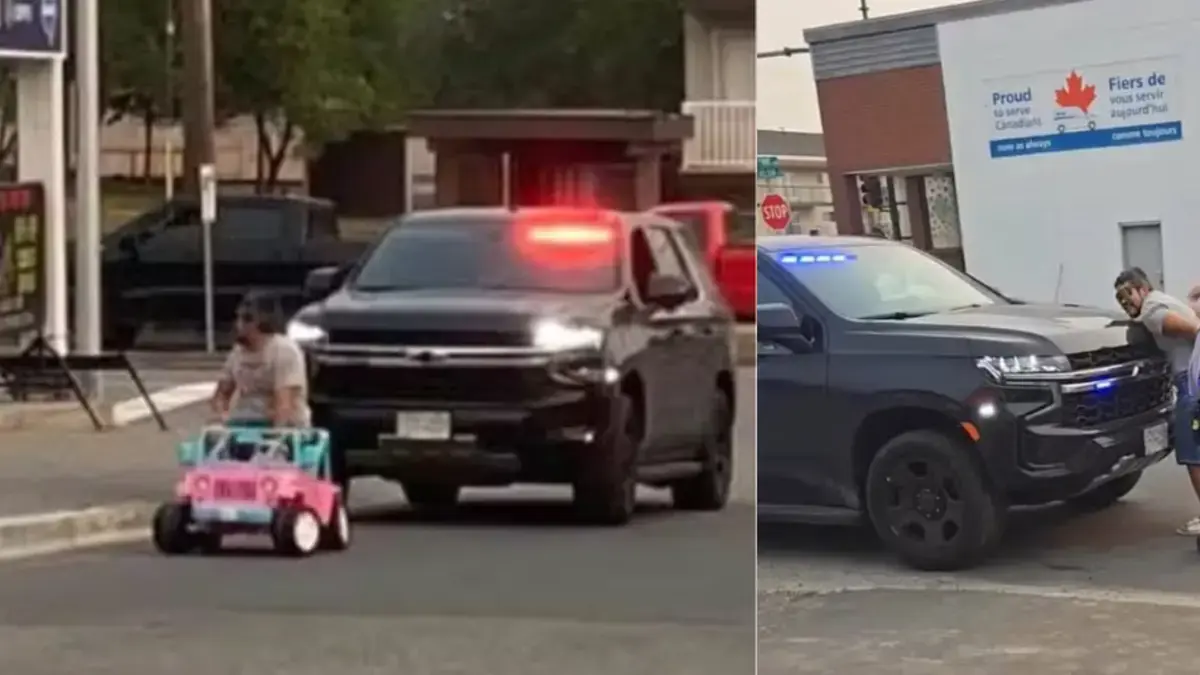Hombre detiene el tráfico al conducir un 'Jeep' rosa de 'Barbie' y agentes de tránsito lo arrestan: no tenía licencia de conducir y estaba borracho