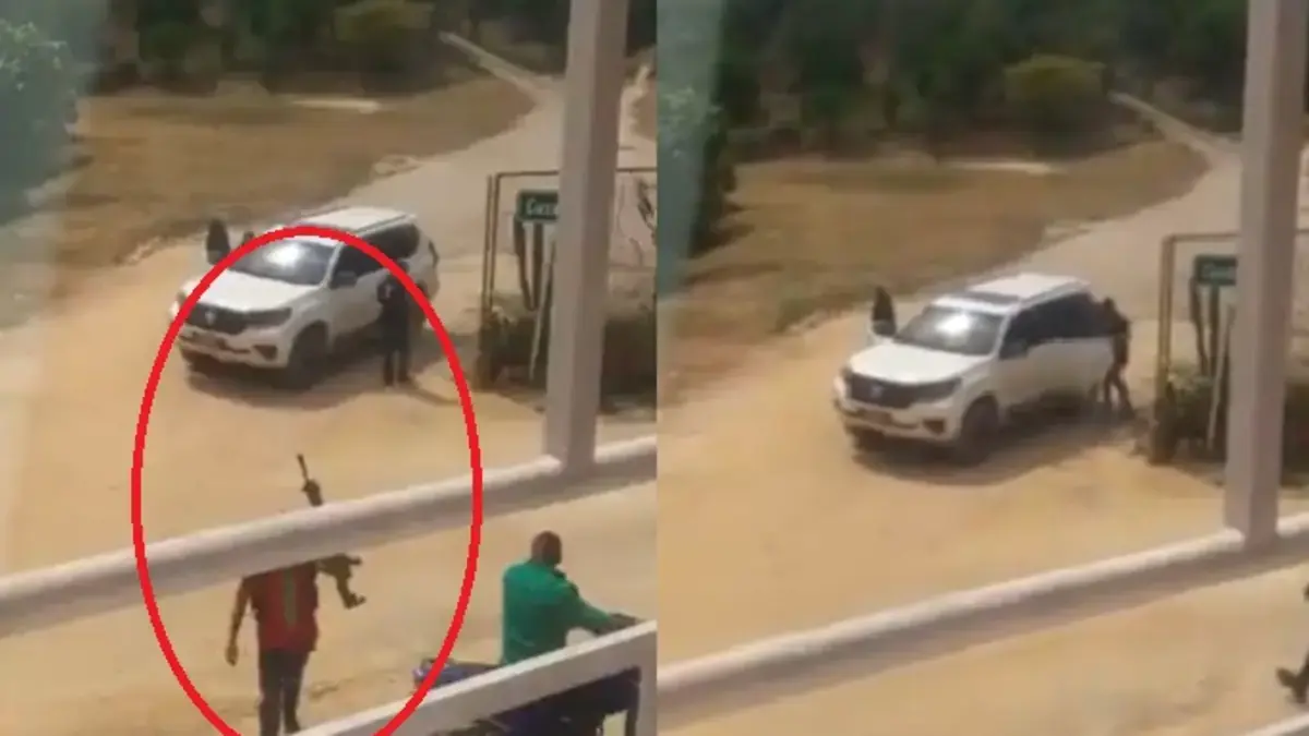 Terror en Santander | En video se evidencia a hombres bajarse de una camioneta de alta gama con armas de alto alcance, gobernador prende las alarmas