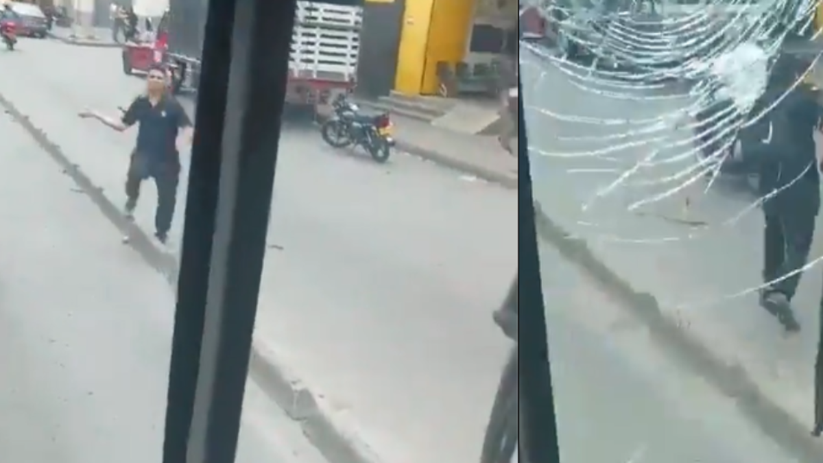 Hombre descubrió a su hijo menor de edad vandalizando buses en Cali y lo entregó a las autoridades