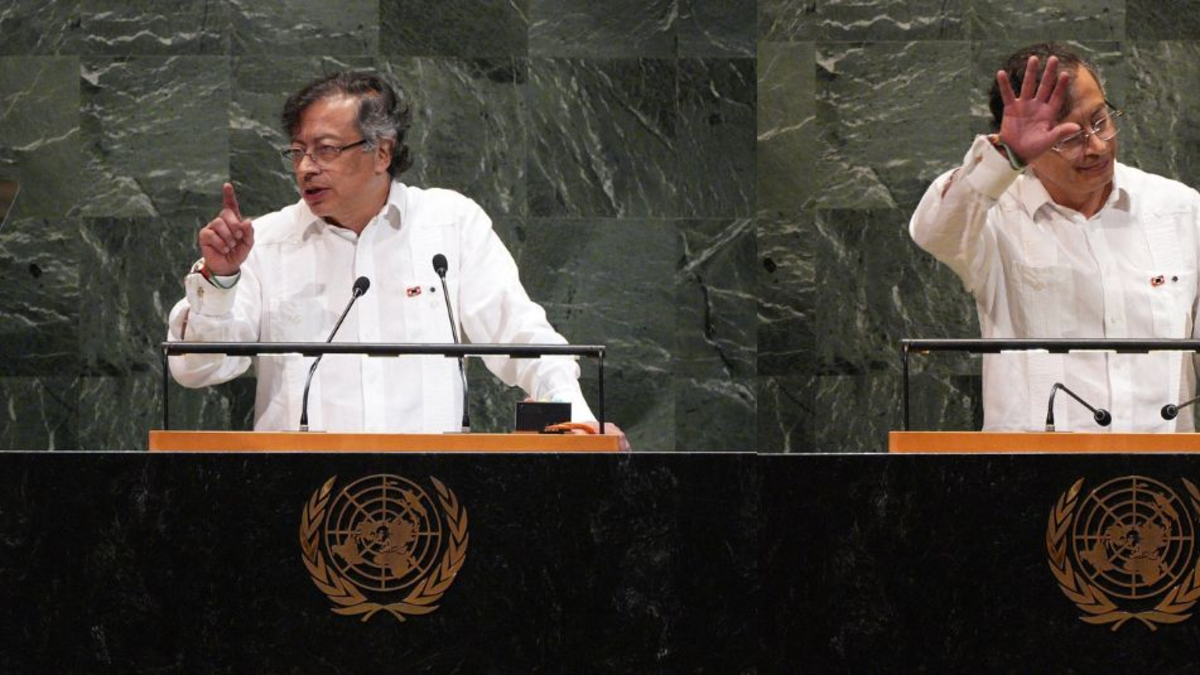 ¿Qué significa la bandera ‘guerra a muerte’ que lució el presidente Gustavo Petro en la Asamblea General de la ONU?