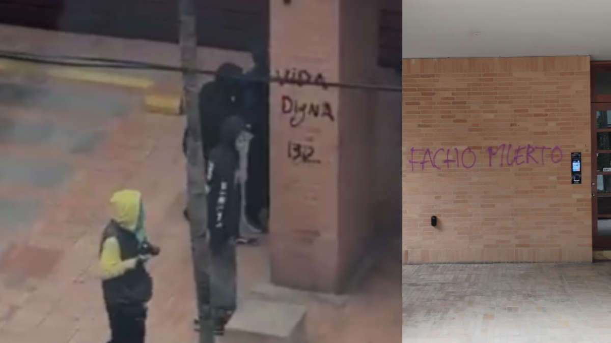 Protestas en la Universidad Pedagógica terminan en vandalismo y mensajes de odio en edificios y conjuntos del norte de Bogotá