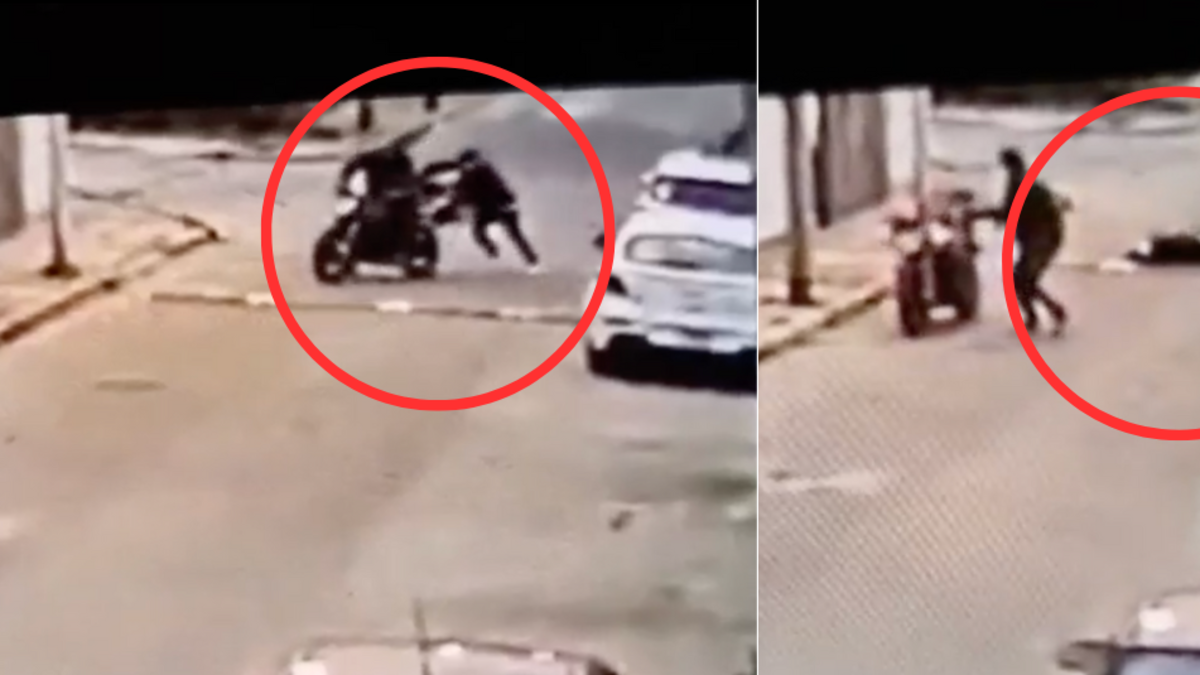 Video | Ladrones robaron una moto y dispararon al aire, sin esperar que una de las balas alcanzara a uno de ellos y lo dejara en estado crítico