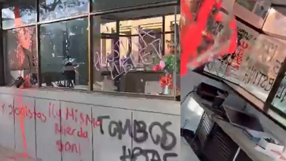 Vandalizan CAI de la Policía en la calle 72 con carrera 12 en Bogotá en medio de movilizaciones propalestinas: esto es lo que se sabe