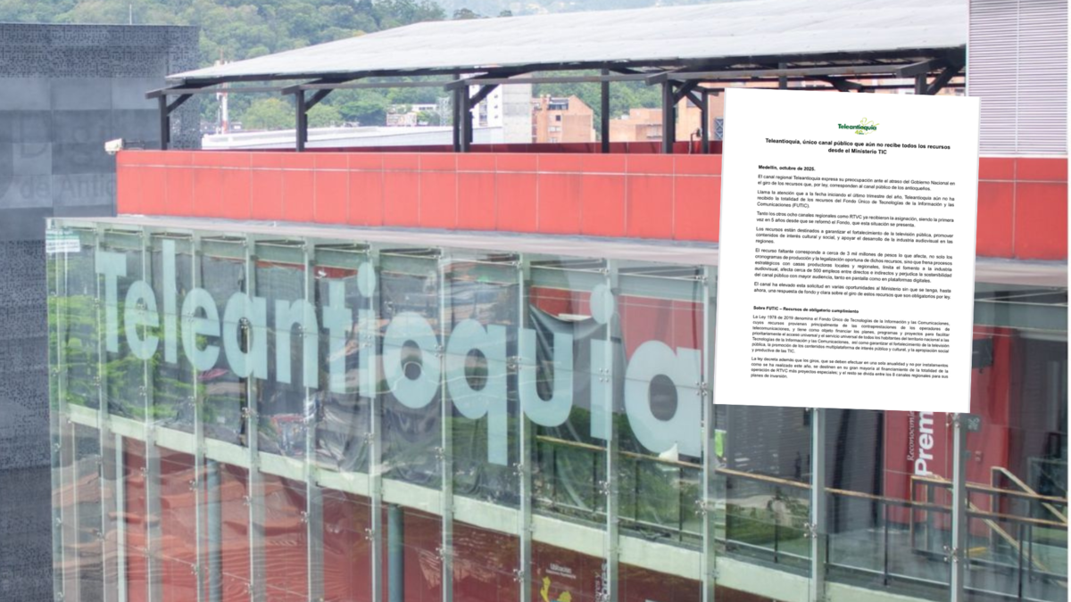 Teleantioquia denuncia que el MinTIC no ha girado $3.000 millones que le corresponden por ley: el ministerio alega 'restricción temporal de caja'