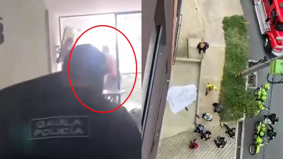 Las imágenes inéditas del operativo en el que cabecilla del Tren de Aragua se lanzó por un balcón en Sabaneta, Antioquia, para evitar ser capturado