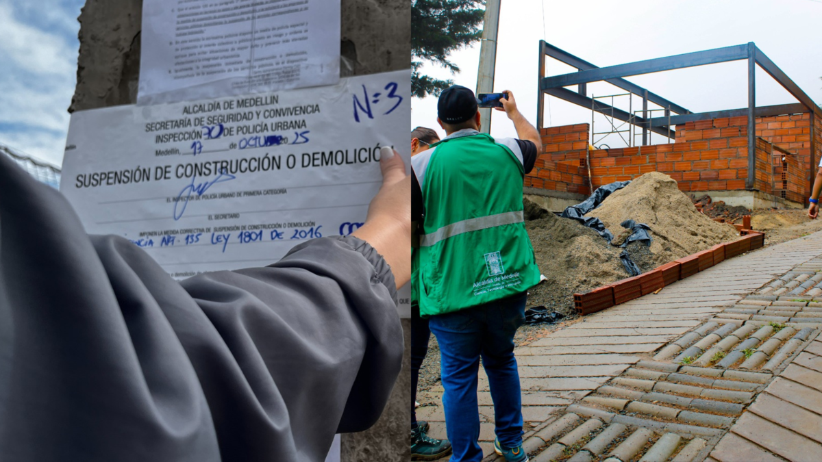 Ocho construcciones ilegales en el corregimiento de Altavista, en Medellín, fueron suspendidas: incumplieron órdenes y violaban normativas ambientales
