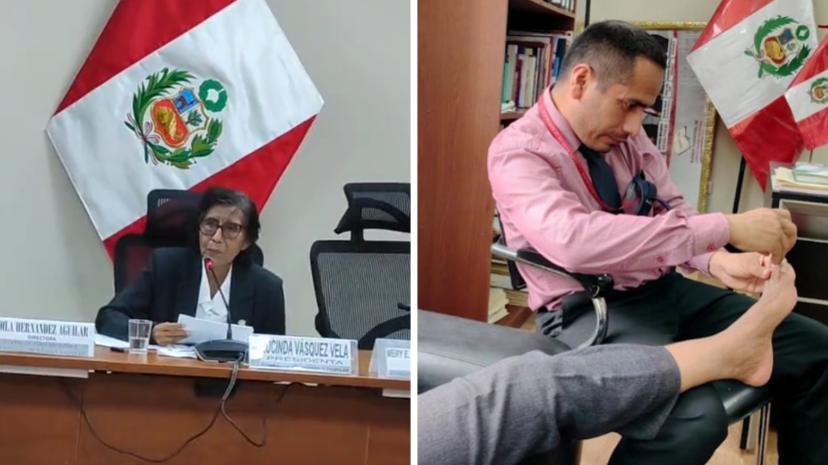 Fuertes críticas a congresista peruana por imagen de asesor que aparece cortándole las uñas: confirman nueva investigación contra Lucinda Vásquez
