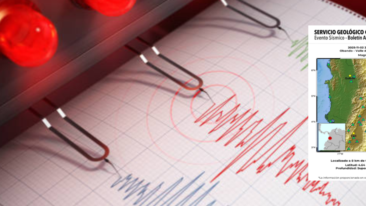 Temblor de magnitud 3.3 en el Valle del Cauca hoy 2 de noviembre: estos son los detalles reportados por el Servicio Geológico Colombiano