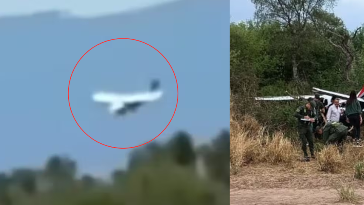 Así quedó registrado el momento en que cayó una narcoavioneta con 360 kilos de cocaína en Argentina