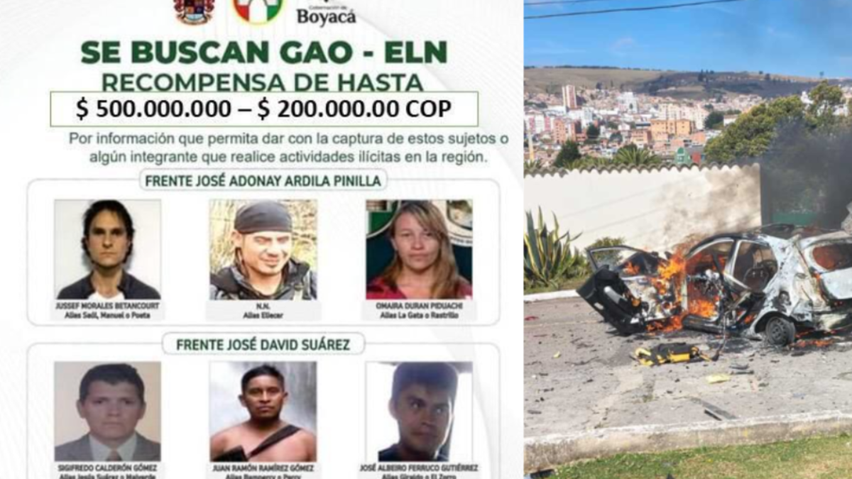 Estos son los rostros de los criminales más buscados del ELN, que estarían detrás del atentado en Tunja: ofrecen recompensa