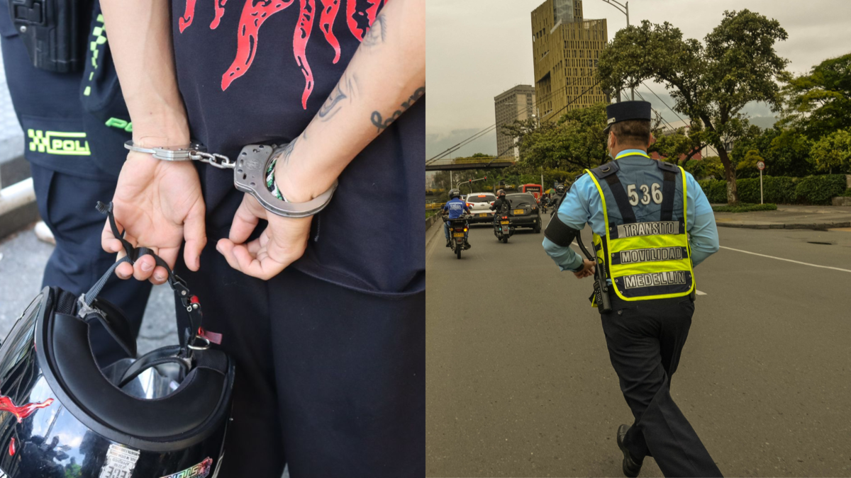 Insólito: capturaron a motociclista con la licencia vencida, que trabajaba en una app de transporte, que atropelló a un agente de tránsito en Medellín