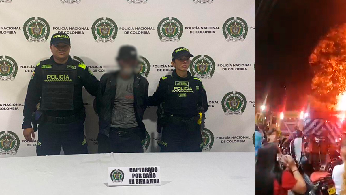 Capturan a reciclador señalado de causar un voraz incendio en Medellín que dejó cuatro viviendas destruidas