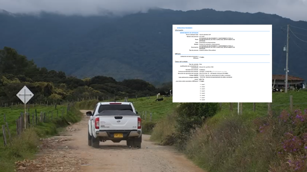Gobernación de Antioquia anunció adjudicación de la licitación vial más grande de Colombia: $585.000 millones para la pavimentación de 537 kilómetros