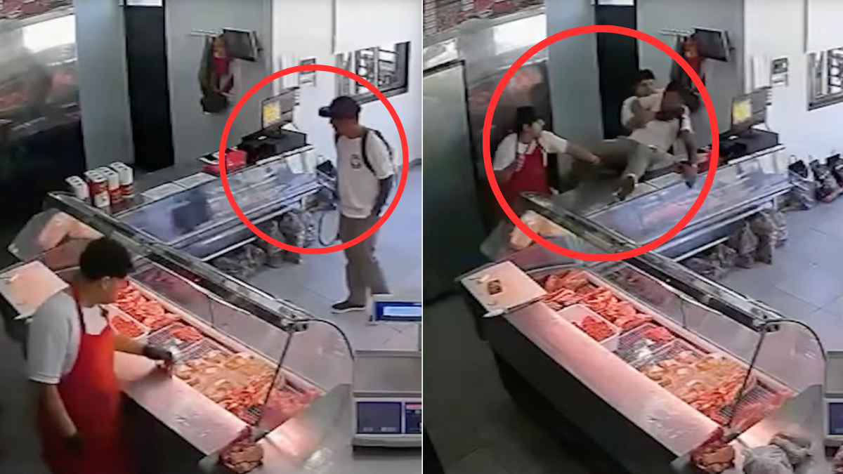 Ladrón intentó robar una carnicería en Argentina y fue frustrado por trabajadores que se defendieron con cuchillos