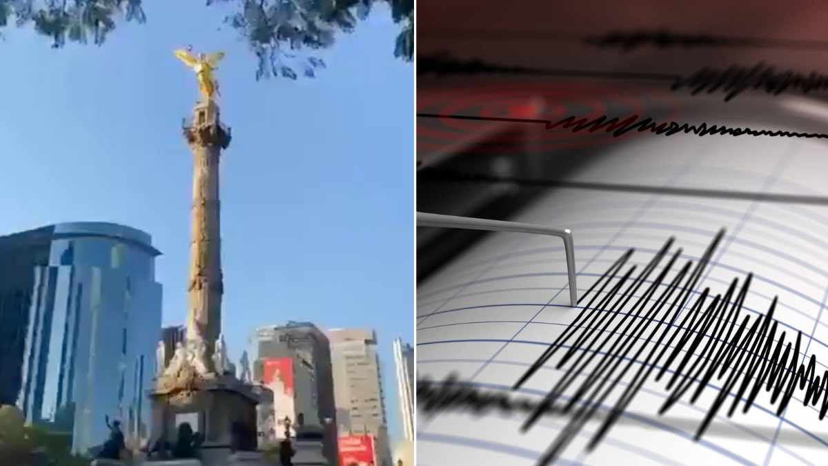 Videos muestran el momento en que el Ángel de la Independencia se sacude con fuerza durante el sismo de 6.5 en México este viernes