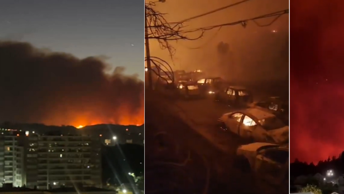 Carros quemados y una enorme nube de humo: los impactantes videos de los incendios forestales en Chile; reportan 15 muertos y 19 heridos