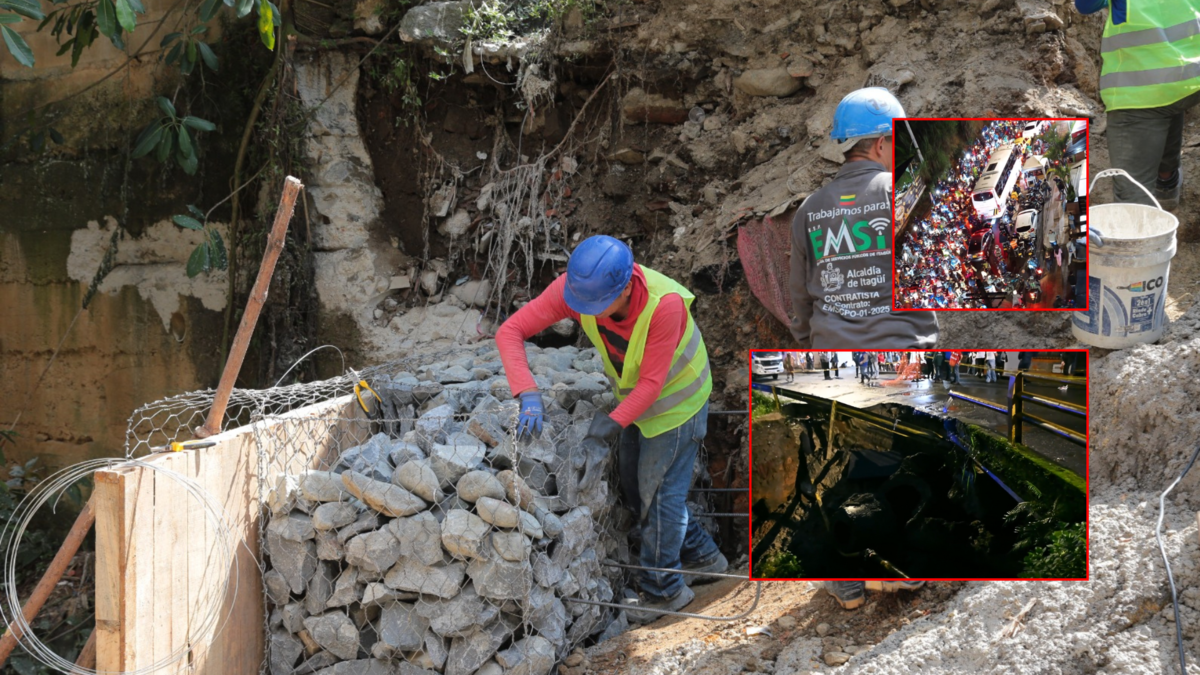 Tras el caos vehicular para entrar a San Antonio de Prado (Medellín) por el colapso parcial del puente de La Limona, la intervención está casi lista