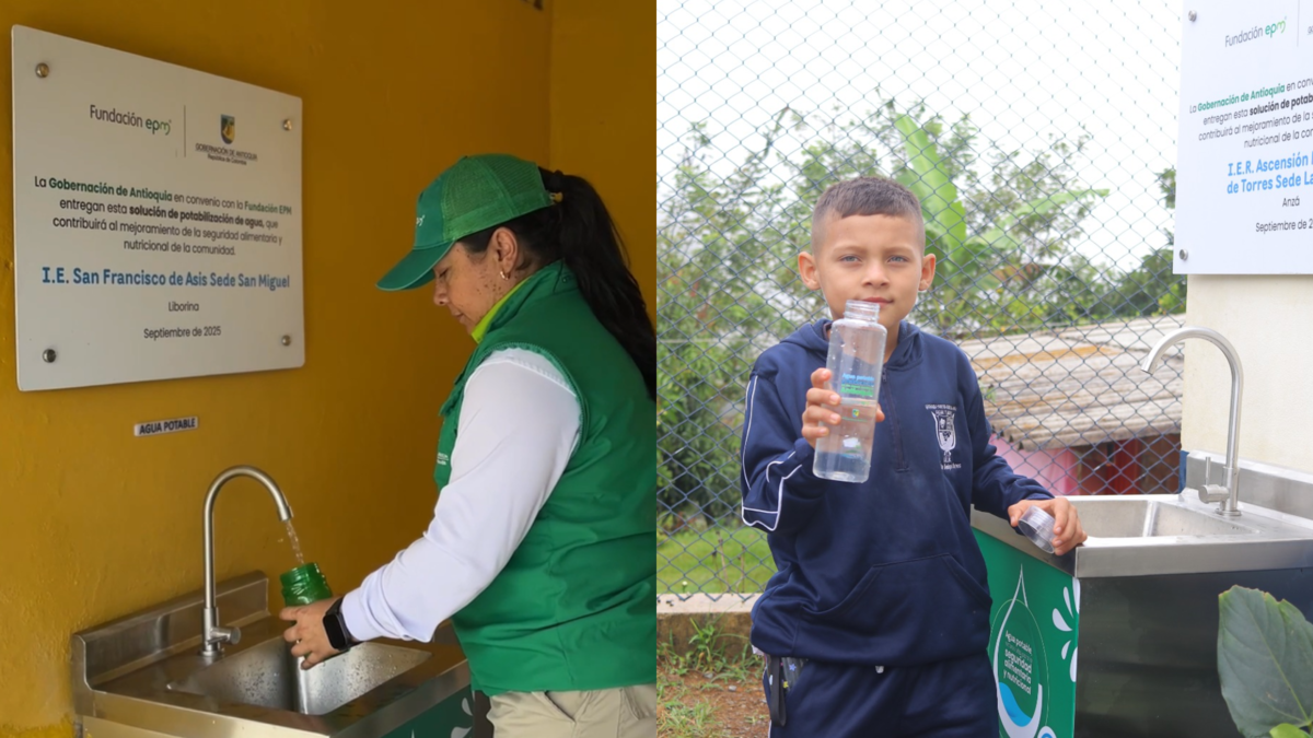 30 colegios rurales de Antioquia ahora tendrán agua potable: EPM y la Gobernación instalaron plantas de tratamiento; le apuntan a 104 instituciones