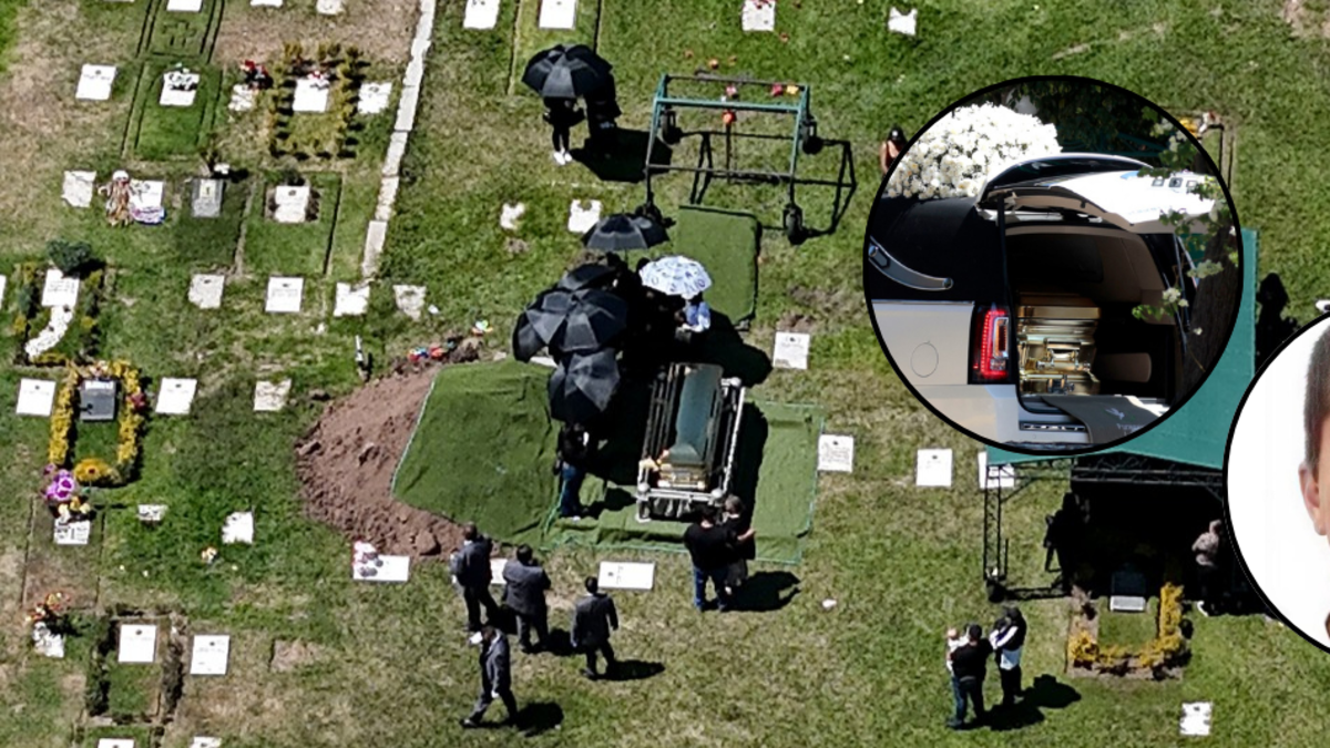 Fotos | Así fue el lujoso funeral que tuvo 'El Mencho' en México: ataúd dorado, grandes coronas de flores, despliegue de seguridad y banda de música