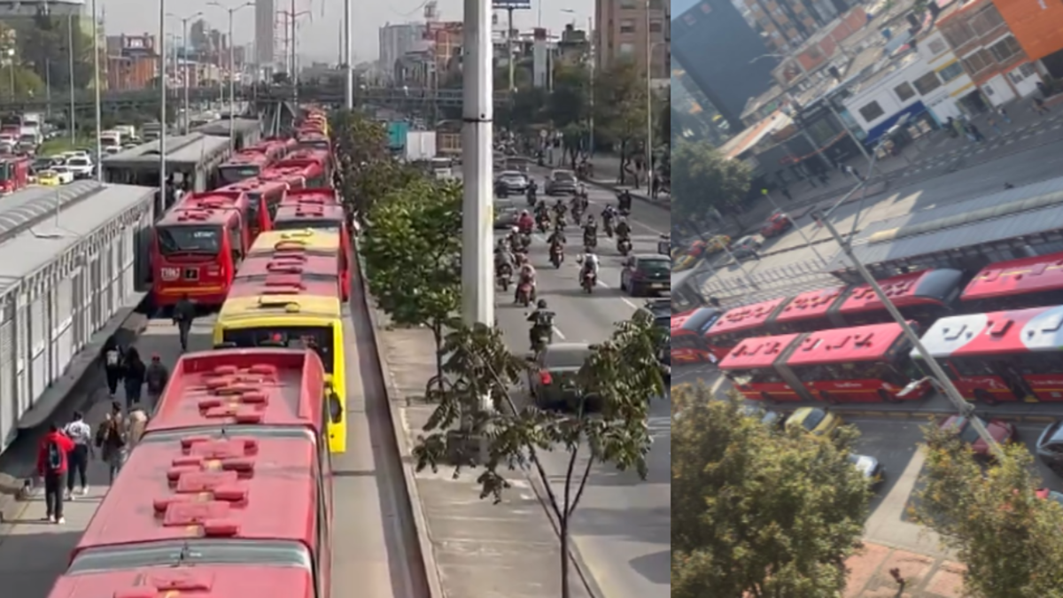 Videos | Caos en TransMilenio por manifestaciones en la avenida Caracas con calle 72, en Bogotá: buses frenados en la NQS, calle 80 y otras troncales